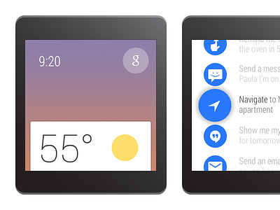 Android Wear GUI Elements