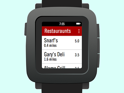 Yelp for Pebble Time