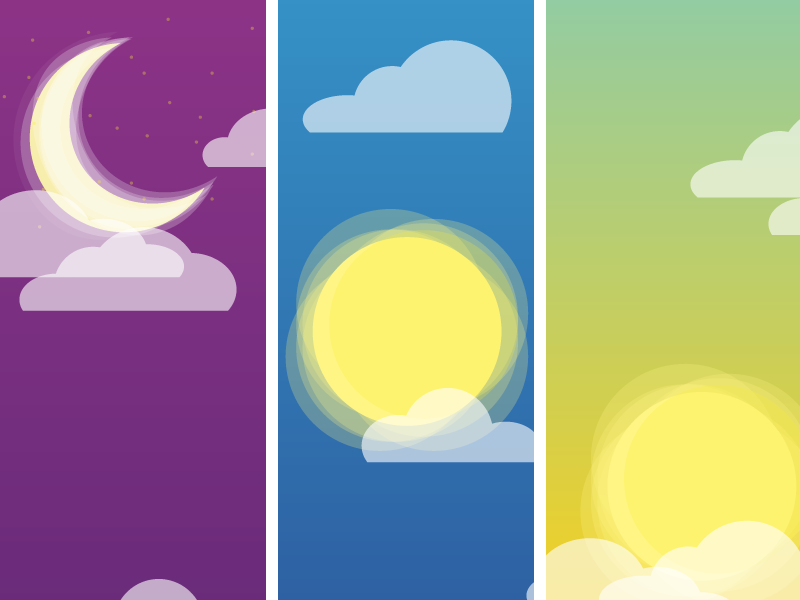 Morning Day Night By Tack Mobile On Dribbble