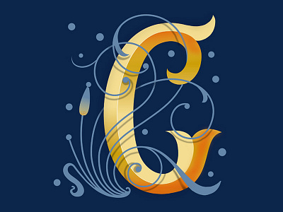 Letter C! artnouveau design dropcap handlettering illustration lettering