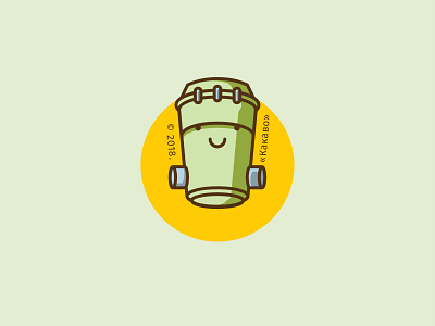 Sticker #2 for cafe Cacavo art branding character design illustration stiker vector