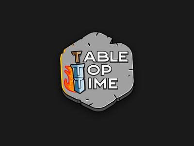 Logotype for Table Top Time blog board game branding icon illustration logo sword vector