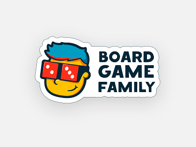 Logotype blog «Board Game Family» avatar board game character icon illustration logo logotype stiker vector youtube