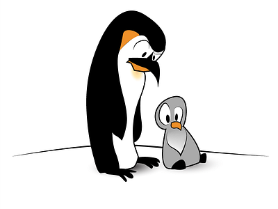 Penguin - 800x600 cartooning digital art illustration