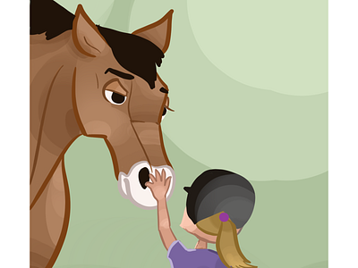 Horse Girl cartooning character design girl horse illustration