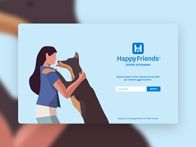 HappyFriends | Coming Soon page animation branding design flat funny icon illustration landing landing page logo typography ui ux web