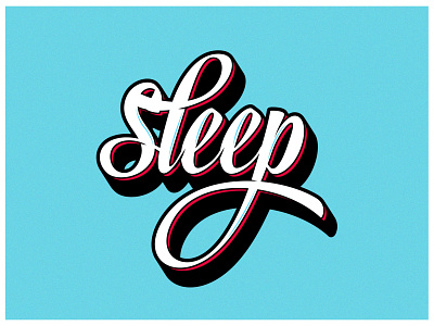 Sleep - Monday Motivation 😉 adobe illustrator adobe illustrator cc custom lettering customtype design illustration illustrator lettering artist lettering challenge sleep typography typography art typography illustration