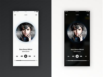 Monochrome themed Music Player