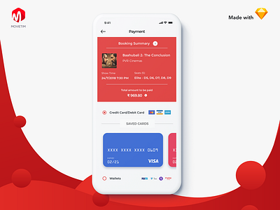 MovieTim - Ticket Booking Payment Process UI by Gowtham K on Dribbble