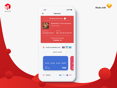 MovieTim - Ticket Booking Payment Process UI