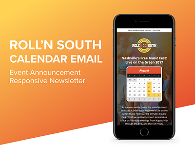 Email Marketing Design & Development - Roll'n South design development email marketing