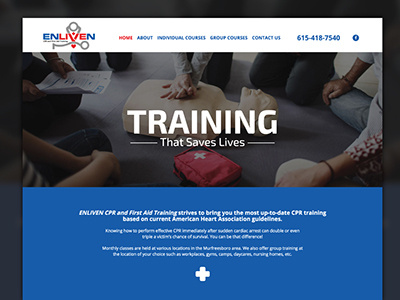 Website Design - Enliven CPR design graphic design uiux design website design