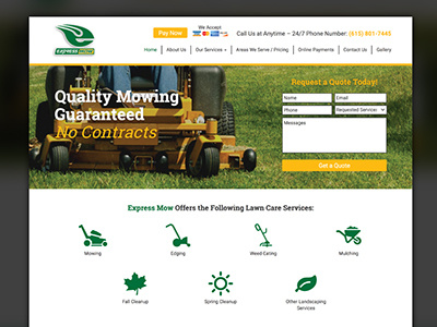 Website Design - Express Mow design graphic design uiux design website design