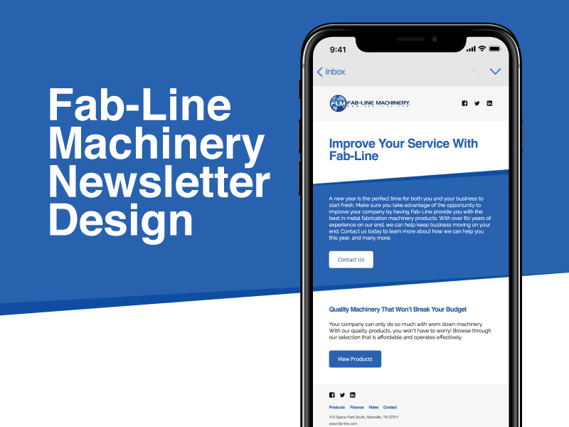 Email Marketing Design & Development - Fab-Line Machinery newsletter marketing email development