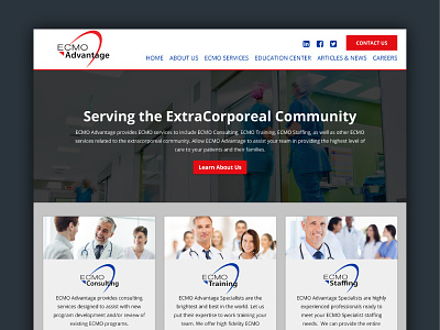 Website Design - ECMO Advantage design graphic design responsive web design web design