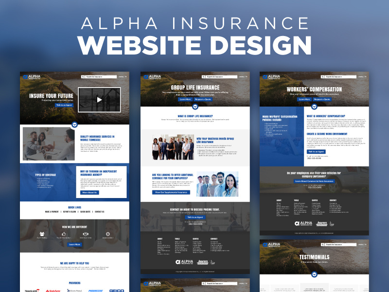 Alpha insurance dribbble cover