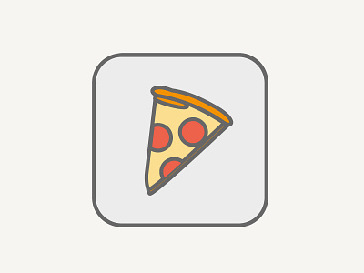 Pizza icon line drawing pizza