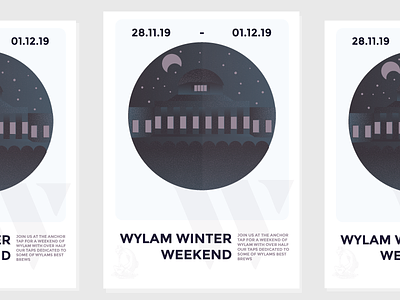 Wylam Winter Weekend Poster beer beerfestival brewery design editorial festivalposter graphic design illustration line drawing