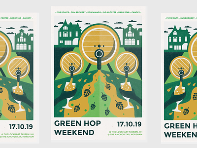 Green Hop dribbble beer beerfestival brewery design editorial festivalposter graphic design illustration line drawing poster posterart posterdesign