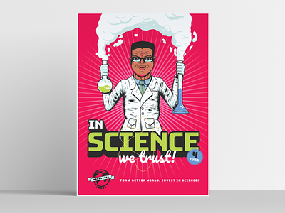 In science we trust adobe amplifier illustration illustrator poster science wetrust worldwide