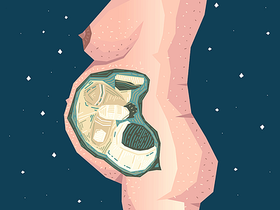 Space Explorer astronaut helmet pregnant space woman