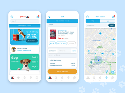 Petco app illustration ui desgin ux design