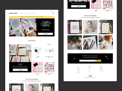 Rad & Happy Website ui ui desgin ux design web