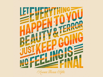 No Feeling is Final Quote design hand lettering handlettering illustration quote type art typogaphy word art