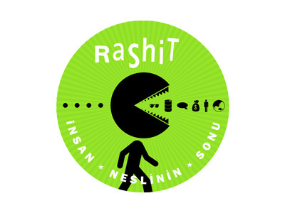 Sticker Design For Rashit music pacman sticker