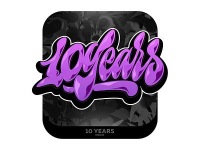 10 years Lettering