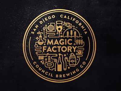 Magic Factory Identity beer brewery brewing factory icons logo magic
