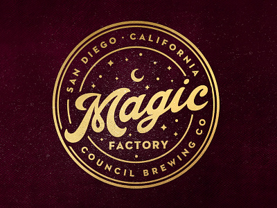Magic Factory Exploration beer brewery brewing factory icons logo magic script