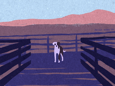 Distant follower animal illustration artist digital art digital illustration dog dog illustration illustration illustration art illustrator landscape illustration weirdo