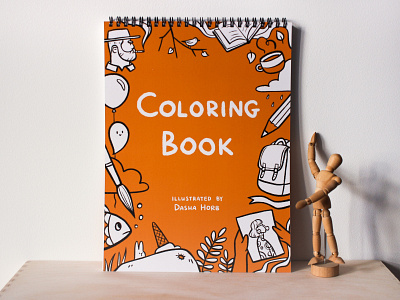 Coloring Book for adults adult coloring book cartoon illustration character design coloring coloring book cute illustration detailed drawing drawings illustration illustration art illustrator ink inktober minimalistic outlines simple illustration traditional art