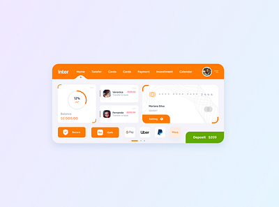 Bancointer app - 2021 Concept app branding concept design interface layout redesign ui uiux website