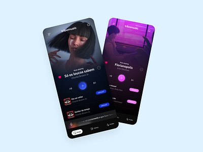 TriboMusic App app concept daily dailyui design interface layout music redesign site tribo ui uiux ux web website