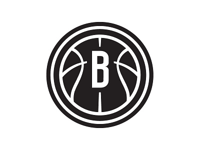 BROOKLYN NETS black white brooklyn nets logo nba sports