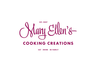 Mary Ellen's Cooking Creations food logo purple