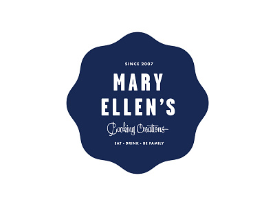Mary Ellen's Cooking Creations blue food logo