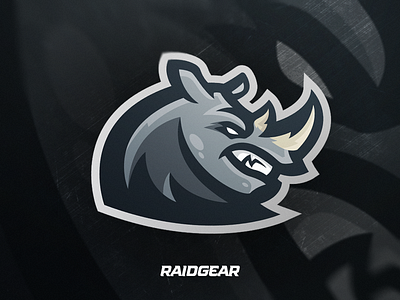 Rhino Raidgear Premade By Vortek adobe illustrator esports logo illustration mascot sports logo sports mascot