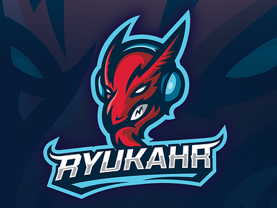 Ryukahr Client Dragon Mascot adobe illustrator esports logo illustration mascot sports logo sports mascot