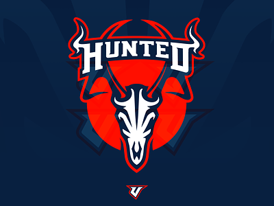 "Hunted" Premade Logo for Sale adobe illustrator deer deer logo esports illustration illustrator logo mascot sports sports logo sports mascot vector