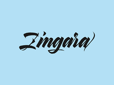Zingara - calligraphic logotype