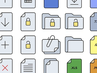 Document Icon set artwork flat icon icon app icon artwork icon design icon designer icon designs icon pack icon set icone iconography icons illustrator outline ui vector vector art