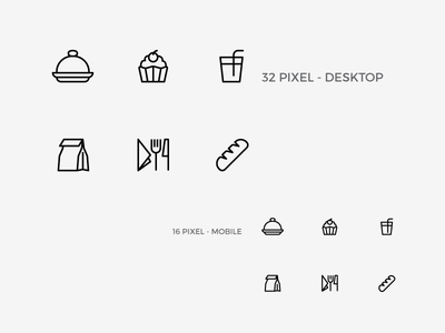 Foorban Menu Icons bred cutlery delivery drink food food delivery foorban icon set icons menu restaurant