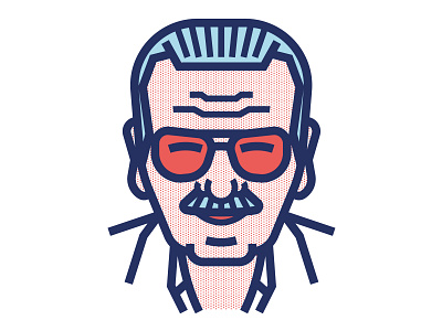 Stan Lee cartoon character character design clean debut design flat illustration stan lee vector