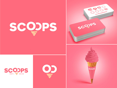 Scoops Brand Identity branding clean debut design identity logo typography visual identity wordmark