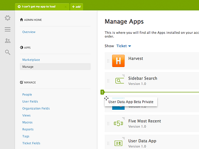 Zendesk Reorder Apps