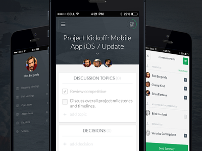 MeetingHero: App Screens
