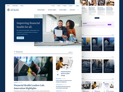 Financial Health Network website clean design agency financial financial health network fintech simple ui design web web design
